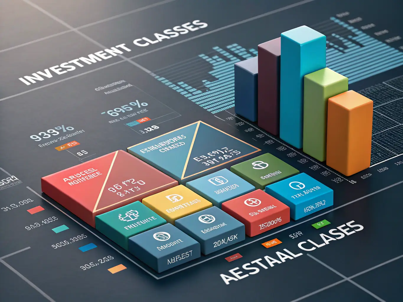 A visual representation of a well-diversified investment portfolio, showcasing various asset classes and their potential returns.